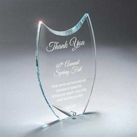 GI604 - Beveled Glass with Metal Pin