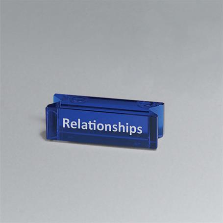 GI606BARB - Blue Glass Bar with Silver Color-Fill (Includes FREE Sandblast Text Set-up)