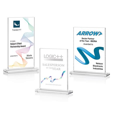 GI840 - Optic Crystal Rectangle with Full Color Background