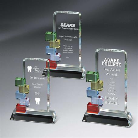 GM401 - Optic Crystal Cornerstone Excellence Award