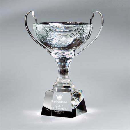GM697A - Crystal Loving Cup, Silver
