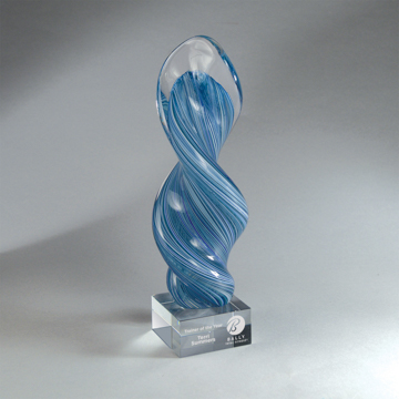 GM801 - Blue Swirl Art Glass