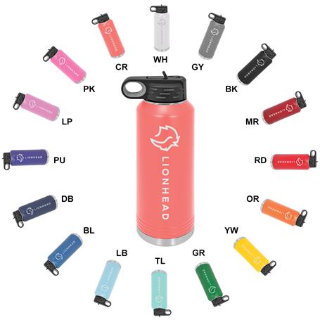 MAR604 - Polar Camel 40 oz. Powder Coated Insulated Travel Water Bottle (Case Quantity Pricing)