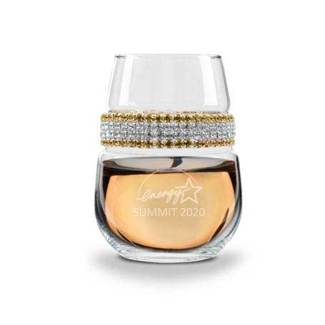 WSGS - Stemless Wine Glass 24 Karat (Gold/Silver) Bracelet