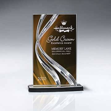 CD1022BGO - Sweeping Ribbon Award - Medium, Gold
