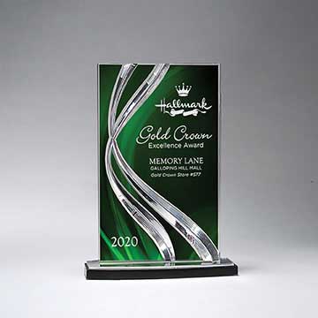 CD1022BGR - Sweeping Ribbon Award - Medium, Green