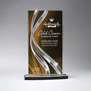 CD1022CGO - Sweeping Ribbon Award - Large, Gold