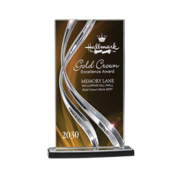 CD1022CGO - Sweeping Ribbon Award - Large, Gold