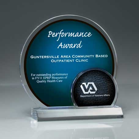 CD636* - Arched Brilliance Lucite Award on Clear Base (Includes Laser in 2 Locations)