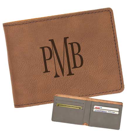 CM292DB - Leatherette Slim-Line Wallet, Dark Brown