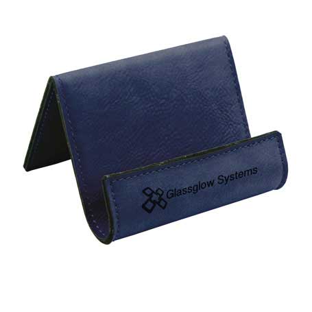 CM296BL - Leatherette Phone Easel, Blue