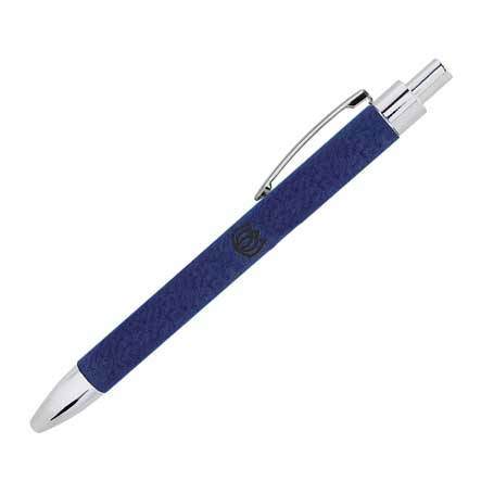 CM356BL - Leatherette Pen, Blue