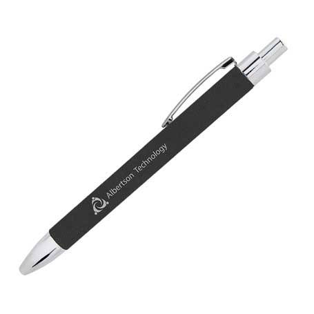CM356BS - Leatherette Pen, Black
