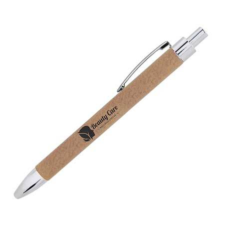 CM356LB - Leatherette Pen, Light Brown