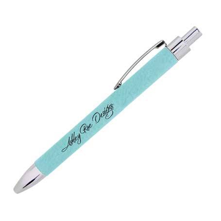 CM356TL - Leatherette Pen, Teal