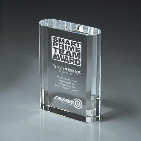 GI493 - Optic Crystal Bullnose Rectangle