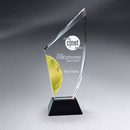 GI512AGO - Vibrant Gemstone Award - Medium, Gold