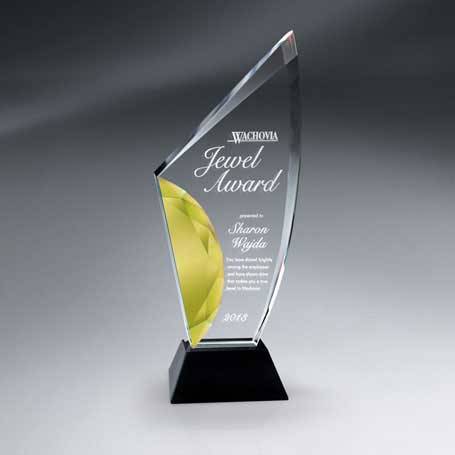 GI512BGO - Vibrant Gemstone Award - Large, Gold