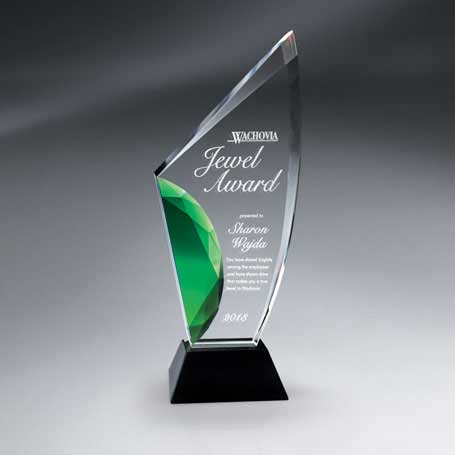 GI512BGR - Vibrant Gemstone Award - Large, Green