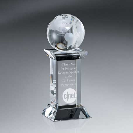 GM457 - Optic Crystal Globe Tower