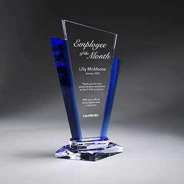 GM713C - Optic Crystal Palace Award - Large, Blue