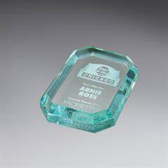 Beveled Octagon Lucite Paperweight