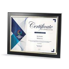 Certificate Frame with Metallized Accent