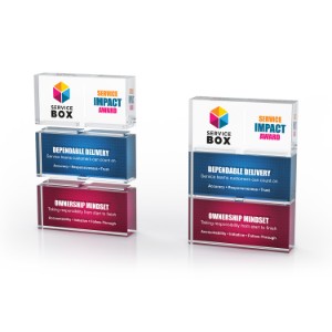 Stackable Award Clear Acrylic Wide Block