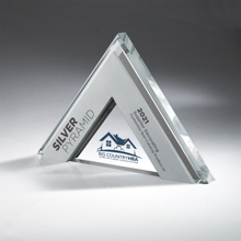 Clear Acrylic with Aluminum Alpine Award