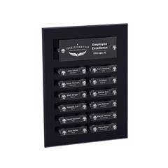 Black and Clear Acrylic Beveled Perpetual Plaque with Standoffs