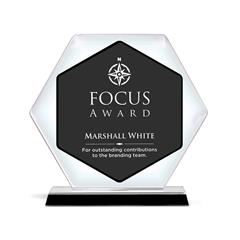 Black and White Hexagon Acrylic Award