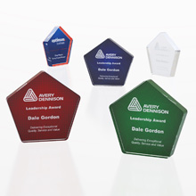 Pentagon Freestanding Acrylic Award