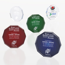 Decagon Freestanding Acrylic Award