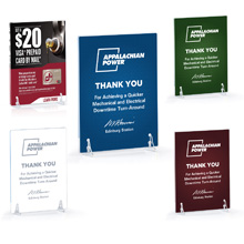 Clear Acrylic Display Signage with Acrylic Feet