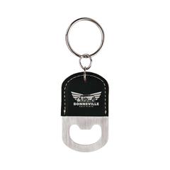 Leatherette Bottle Opener Keychain