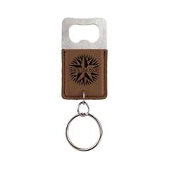 Leatherette Bottle Opener Keychain