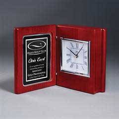 Rosewood Piano Book Clock