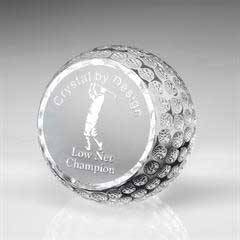 Flat Front Crystal Golf Ball