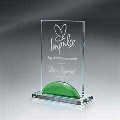 Optic Crystal Gemstone Award - Small, Green