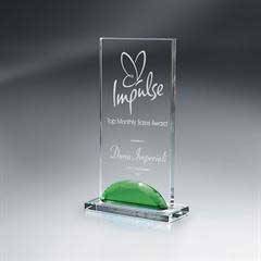Optic Crystal Gemstone Award - Tall, Green