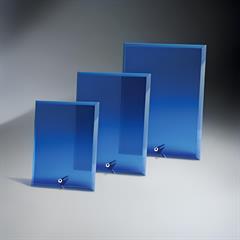 Premium Blue Glass Tablet with Metal Stand