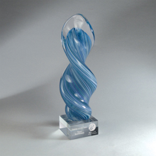 Blue Swirl Art Glass