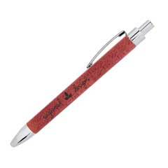 Leatherette Pen, Rose Red