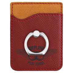 Leatherette Phone Wallet With Ring, Red Rose