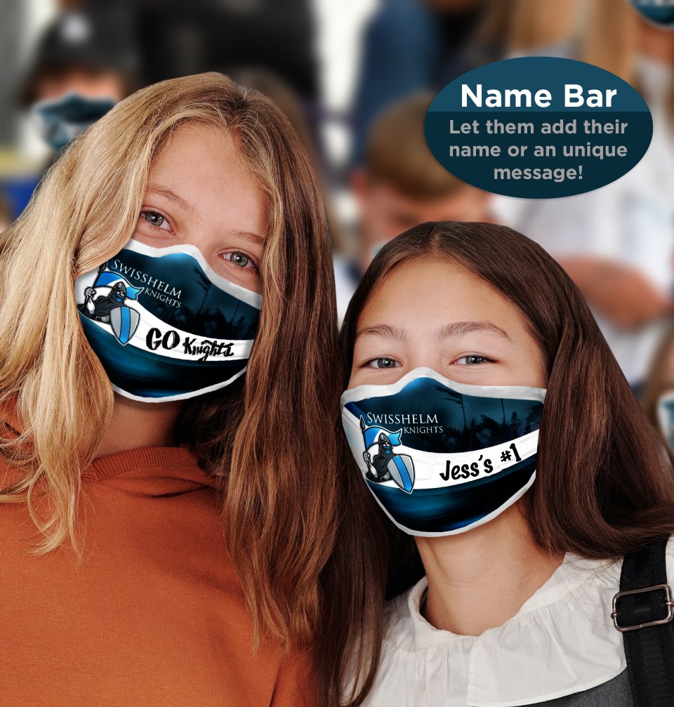 Girls In Custom Name Bar Masks